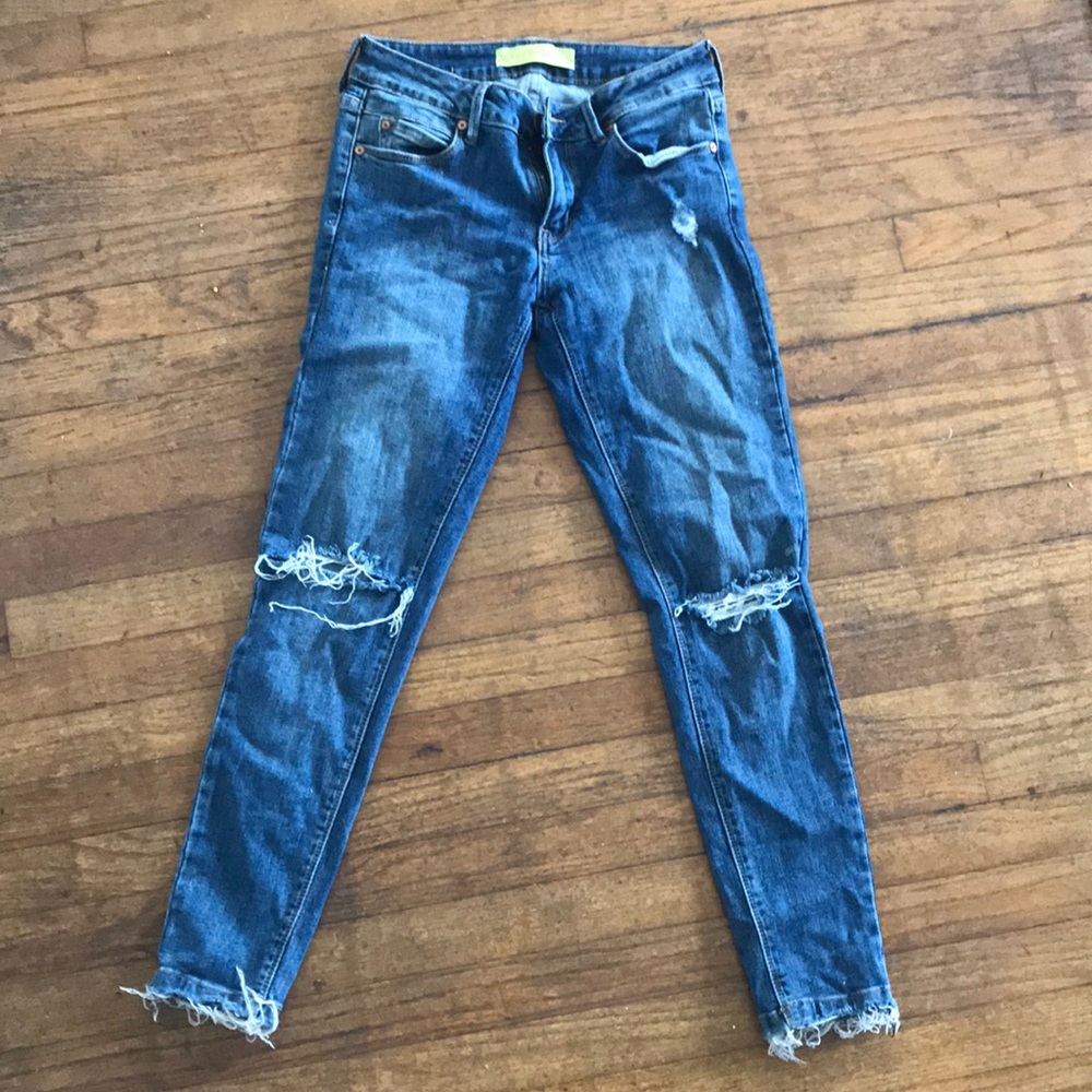 Distressed jeans